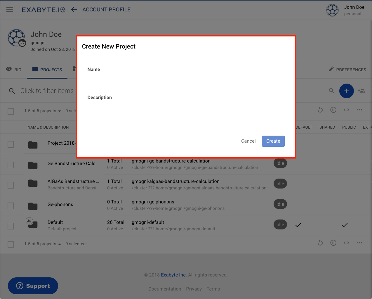 Create New Project Create New Project