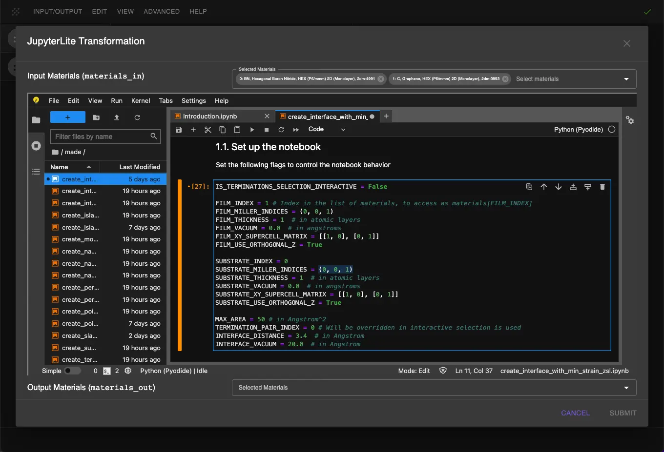 Notebook setup Notebook setup